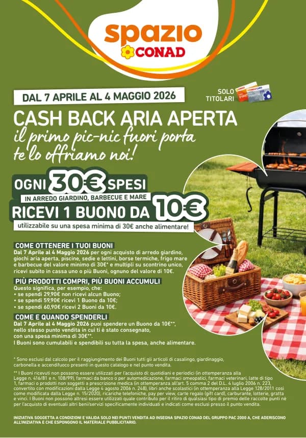 Conad — Conad - Cash Back Aria Aperta
